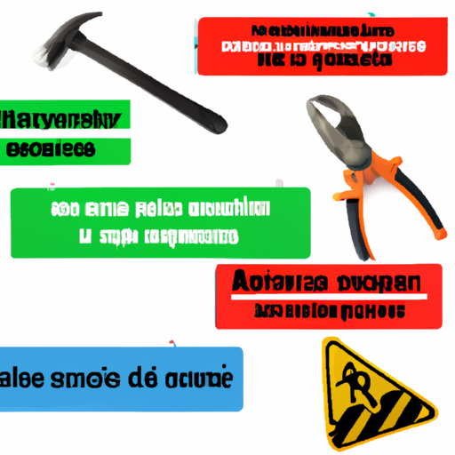 Les dangers associés aux outils et matériaux pour travaux inappropriés ou non conformes aux normes